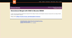 Desktop Screenshot of geo.orst.edu